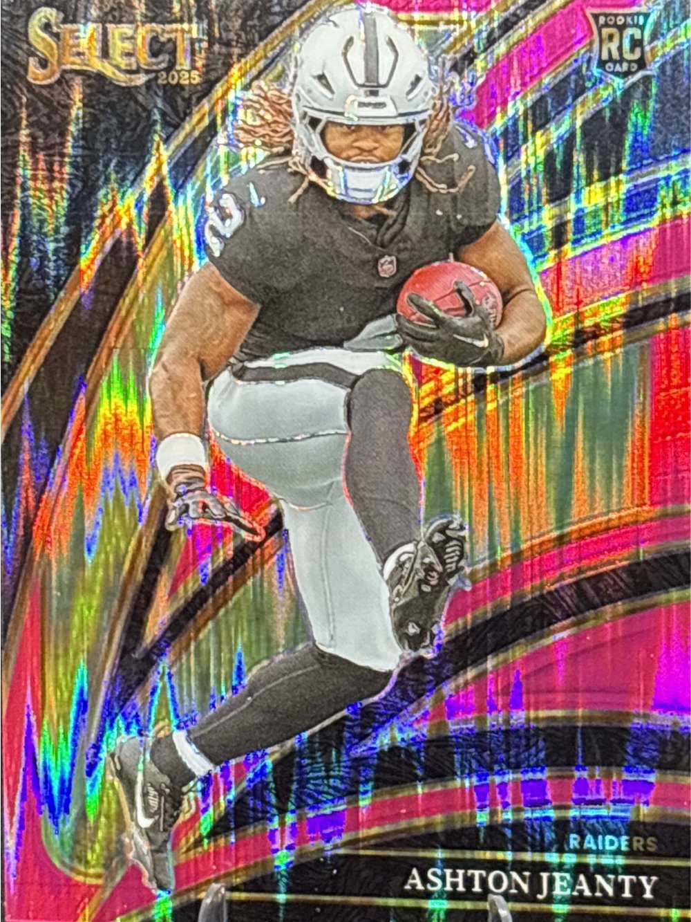 Panini Select Ashton Jeanty – Pink Parallel Holo Rookie Card